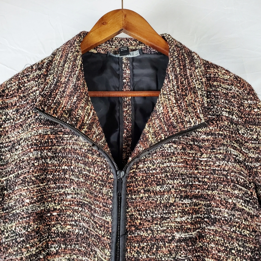 Lafayette 148 New York‎ Boucle Tweed Zip Front Jacket - Picture 2 of 11